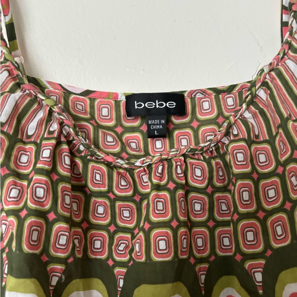 Bebe Vintage Mixed Print Boho Top - Picture 6 of 15